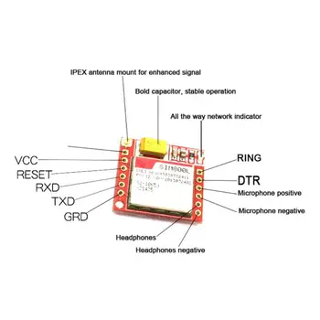 Väikseim SIM800L GPRS GSM Moodul Mikro-SIM-Kaardi Core Juhatuse Quad-band TTL Serial Port arduino Sim-Kaardid Adapterid