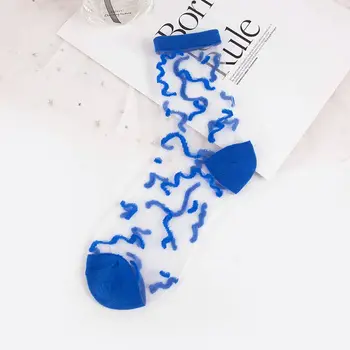 Daamid Siid Pits Läbipaistev Sokid Värvikas 2021 Suvel Moe Elastne Pahkluu Õhuke Naiste Sokid Läbipaistev Sokid