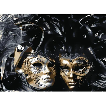 40x50cm Värvimine Poolt Numbrid Komplektid Pikad Juuksed Mask girl Õli Värvid Akrüül Cnavas Koju Magamistoa Seinale Artcraft Pilt