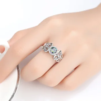 Boho Naine Crystal Valge Ring Ring Määratud Lubadus Engagement Pulmakleidid Rõngad Naistele
