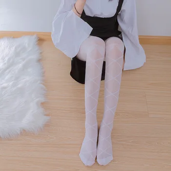 Põlve Vibu Jaapani Lolita Valged Sukad Naine Armas Pehme Tüdruk Õhuke Lolita sukkpüksid Sokid Sukkpüksid Naistele Plaadile De Mujer