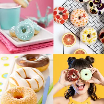 Uus 6-Süvend Donut Hallituse DIY Kook Vormi Šokolaadi Biskviit Kook Hallituse Non-Stick Korduvkasutatavad Candy 3D Hallituse Silikoon Donut Baking Pan
