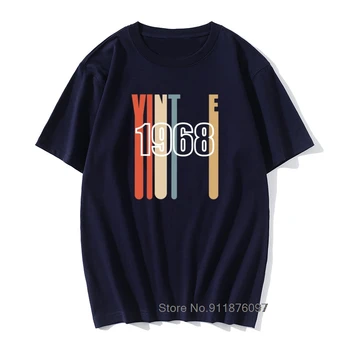 Meeste T-särk Meestele, Must Tshirt Humoorikas Retro Disain Vintage 1968 Kirjaga T-Särgid meestele Isa Päeval Top Tee Triibuline Tops Tees