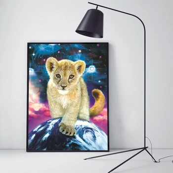 Evershine Täis Square Diamond Värvimine Tiger 5D DIY Diamond Tikandid Leopard Loomade Käsitöö Kit Home Decor Kingitus
