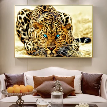 Leopard Loomade Seina Art Lõuend Seina Maali Kunst elutuba Home Decor (raamita)
