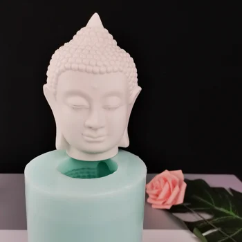 3D Hiina Buddha, Bodhisattva Kuju Silikoon Hallituse Kook Küünal Seep Vaik Hallituse DIY Aromatherarpy Kodumasinate Teenetemärgi Käsitöö