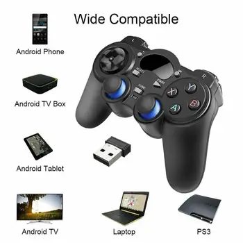 2.4 G Juhtmevaba mängukontroller Juhtnuppu Gamepad, Mille Micro-USB OTG Konverteri Adapter For Android TV Box PC, PS3 R57