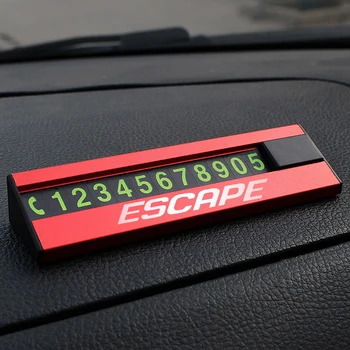 Ford Escape 2008 2009 2010 2013 2017 2020 Auto kleebised Peidetud Helendav Telefoninumber Kaardi Metalli Sulam Tarvikud