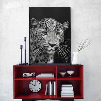Loom Kaelkirjak, Lõvi, Tiiger Ahv Panda Print ja Plakat Must Valge Lõuend Maali Kunst Seina Dekoratiivne Pilt elutuba
