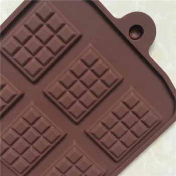 12 Silikoon Vahvel Šokolaad Kiibid DIY Omatehtud Hallituse Kõrge Temperatuuri taluva Lihtne Puhastada Kook Dekoreerimiseks Vahendid Bakeware Hallitus