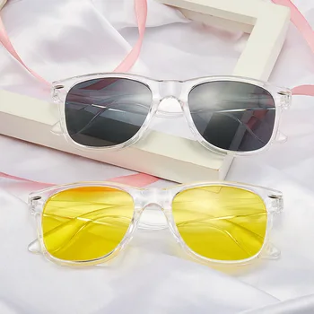 RMM Uus Selge Päikeseprillid Naistele, meestele, Läbipaistev Raam Night Vision päikeseprillid Peegeldav Peegel Klaasidega UV400 Silma kanda
