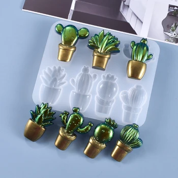 1tk Armas Cactus Silikoon Hallituse Crystal Epoksüvaik Hallituse UV-Epoksü Casting Vaik Hallituse Käsitöö Ehted AccessoriesMaking