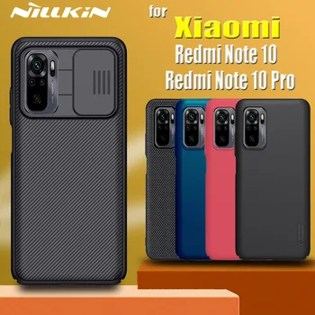 NILLKIN jaoks Xiaomi Redmi Lisa 10 Pro Max 10s Juhul Lükake Kaamera Objektiivi Kaitsta Eraelu puutumatust Jäätunud Tekstuuriga Kiudaineid Kate Redmi Note10
