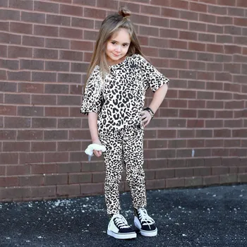 Teise lapse-Lapsed Beebi Tüdrukud Tops Leopard Püksid, Säärised Pidžaama Sleepwear Varustus Beebi Riided Roupa Infantil Määrab Laste 2021