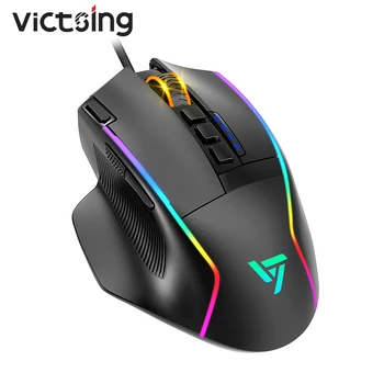 VicTsing PC322 16000 DPI, RGB Gaming Mouse 10 Programmeeritavat nuppu Kohandatav Chroma RGB Taustavalgustusega Optiline Andur Arvuti Hiired