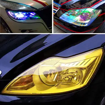 30cm * 100cm Auto värvi Kleepsud Auto värvi film lambi kaitse kile läbipaistev kile Auto esitulede kile auto kerge