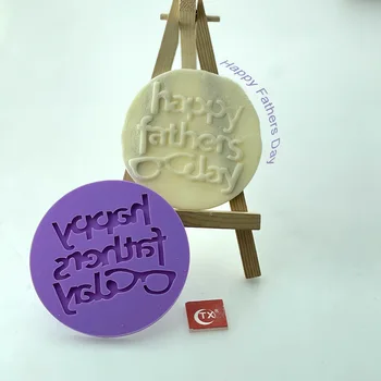 Happy emadepäeva Kiri sisse Pressitud Lõikur Ring Hallituse Kook Cookie Kutter Tempel Fondant Kook Dekoreerimiseks Vahendid, Läbimõõt 8cm