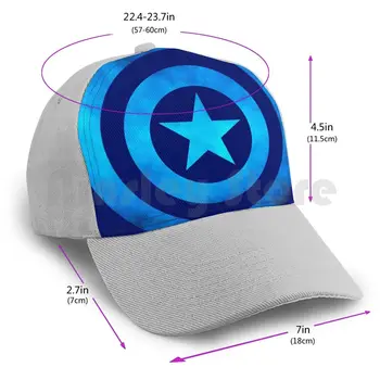 Star Logo Sinine Baseball Cap Diy Silma Hip-Hop Reguleeritav Star Patriot Kapten Usa Ameerika Superkangelane