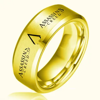Palgamõrvar sümbolid sõrme sõrmus kiip kuld roostevabast Terasest Rõngad menTitanium metallist rõngad kingitus Terasest Rõngas Mäng Drop Shipping