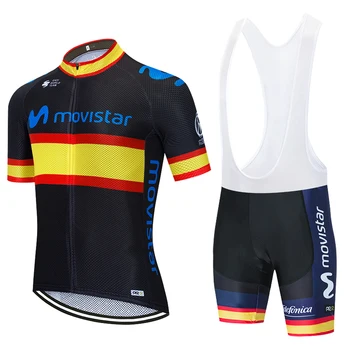 2021 Cycling Set Movistar Jalgrattasõit Jersey Bike Shorts 20D Püksid Meeskond Ropa Ciclismo Maillot Jalgratta Ühtne Riietus