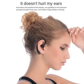Bluetooth-5.0 Mõiste Luu Juhtivus Ühe Kõrva Earhook Traadita Bluetooth-Peakomplekti Kõrva Konks Mitte-in-Ear Sport Veekindel Peakomplekt