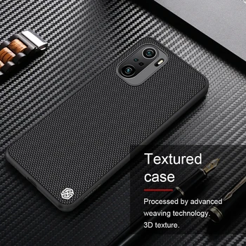 Eest POCO F3 Juhul NILLKIN Tekstuuriga Nailon Kiud Non-slip Luksus Äri Jäätunud tagakaas Xiaomi Redmi K40 Pro Plus + 5G
