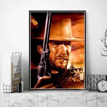 Clint Eastwood Filmi Plakat Lõuendile Maali Prindib Kunsti Seinale Pilte Home Decor