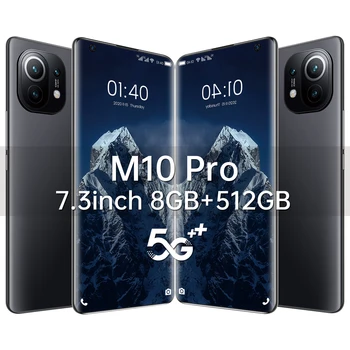 M11 Pro, 12GB+512 GB 32MP+64MP 7.3 Tolline Kaevamine Ekraani Nägu Sõrmejälje, ID Mobiiltelefonides 10 Core 6800mAh 1440*3220 5G Smart Telefon