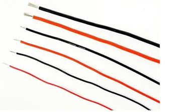 2TK 1M 8/10 AWG 8AGW 10AGW 1 meeter Punane + 1 meeter Black Silicon Wire SR Traat