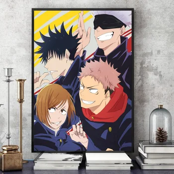 HD Prindi Jujutsu Kaisen Lõuendile Maali Seina Art Anime Tähemärki Plakat Kodu Kaunistamiseks Magamistuba Öö Tausta Pildid
