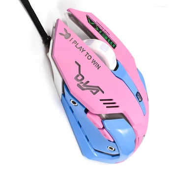 USB Wired Gaming Mouse Pink Arvuti Professionaalne E-spordi Hiirt 2400 DPI Värviline Taustavalgustusega Juhtmega Hiir Lol Andmete Sülearvuti