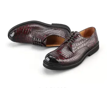 2021 uus kujundus päris ehtne krokodill nahka alligaator nahast meeste äri kinga lehma nahk vooder parima kvaliteediga meeste kinga