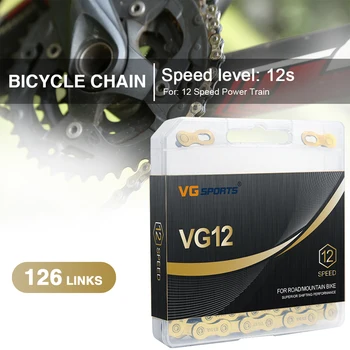 VG Sport Jalgratta Kett 12 Speed Carbon Steel 126 Lingid Poole Õõnes Ketid Velocidade Titanium Rainbow Kuld, Hõbe Mountain Road