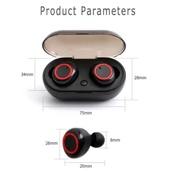 Hulgi TWS Bluetooth Nuppu Kõrvaklapid Juhtmevabad Kõrvaklapid Veekindel Sport Earbuds Mikrofoniga Laadimise Kasti UUS 2021