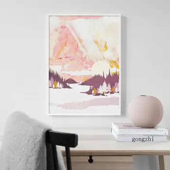 Metsa Tüdruk Abstraktne Keha Nägu Line Põhjamaade Hinnapakkumisi Plakat ja Pildid Seina Art Lõuend Maali Pilte elutuba Home Decor