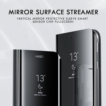 Smart Mirror Flip Case For Xiaomi Redmi Märkus 9s 8 7 5 6 K20 Pro 8T 9A 9C 8A 7A 6A 4X 5 Pluss Mi 10T Lisa 10 Pro Poco X3 NFC Kate