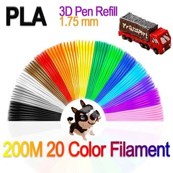 HooMore 3D Hõõgniidi PLA 10/20/30 Värvid 1.75 mm Hõõgniidi Täitke Trüki Materjalid Plast-3D Printer Pliiatsi Joonistus Pliiatsi