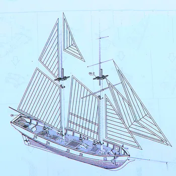 1:100 Puidust Kit DIY Kokkupanek Hoone Komplektid Laeva Mudel Puust Purjekas Mänguasi Purjetamine Mudel kokku pandud