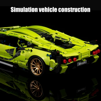 High-Tech Lamborghinied võidusõiduauto Staatiline Mudeli ehitusplokid KES Tehnilised Sport Sõiduki Tellised Mänguasjad Poiss Täiskasvanud Kingitused
