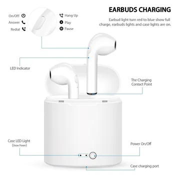 Uus i7s TWS Traadita Kõrvaklapid, Bluetooth Kõrvaklapid Stereo, Bass Earbuds In-ear Kõrvaklapid, Sport Veekindel Kõrvaklappide Tasuta Shipping
