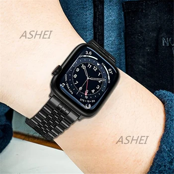 Apple watch 6 rihm 44mm 40mm iwatch se 6 5 4 3 42mm 38mm bänd luksuslik Roostevabast Terasest Äri-käevõru applewatch se