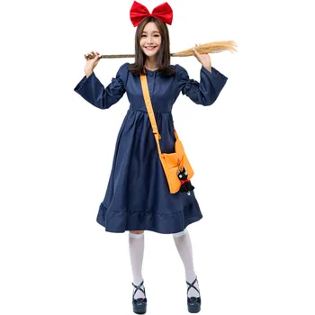Jaapani Nõid Kiki Kostüüm Täiskasvanud Laste Jaapani Väike Nõid Nõid Vanema-lapse Kostüüm Halloween Kostüümid Naistele