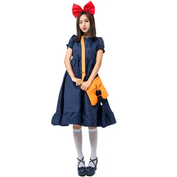 Jaapani Nõid Kiki Kostüüm Täiskasvanud Laste Jaapani Väike Nõid Nõid Vanema-lapse Kostüüm Halloween Kostüümid Naistele