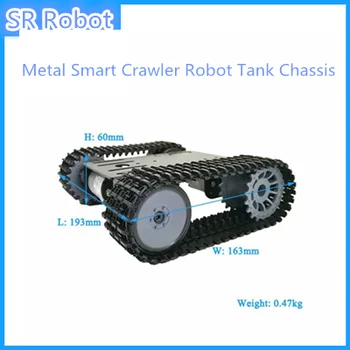 TP101 Metallist Smart Roomik Robot, Tank Chassis Kit Koos 33GB-520 12V DC Mootor Alumiinium Paneel DIY Jaoks Arduino Mänguasi