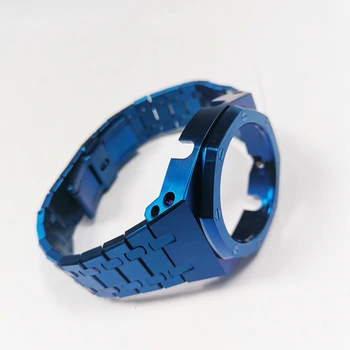 3. GA2100 Sinine Roostevabast Terasest Watchband ja Bezel GA-2100 Muutmine Metallist Watchstrap ja Juhul GA2100 2110 Vahendid