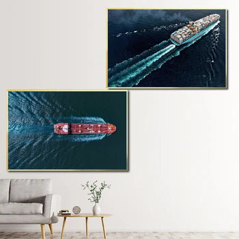 Kaasaegne Seina decor Seina Art Pildid Pildid Lõuendile Maali Laeva Mere maastik Merd Mood Plakatid Dekoratsioonid, Plakatid