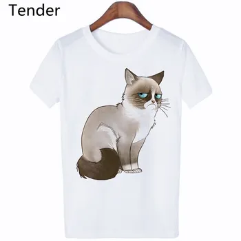 Kawaii Cat T-Särk 2020 Mood Naiste T-Särgid Esteetiline Riided Tshirt Vaba aja veetmise gpth Suvel Streetwear Naiste T-särk tops