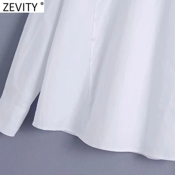 Zevity 2021 Naised Riikliku Stiilis Valge Pluus Lady Pikad Varrukad Profileerimine Kimono Naiste Vabaaja Kohus Särk Stiilne Blusas Tops LS9217