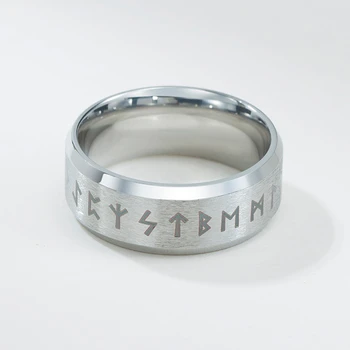 Vnox Vintage Viking Rune Meeste Ringi Paks Roostevabast Terasest Sõrme Bänd Retro Põhjamaade Amulett Ehted