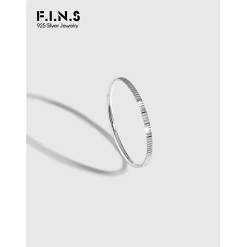 F. I. N. D-korea INS Disain Minimalistlik 1.2 mm Triip Päris S925 Sterling Silver Slim Ringi Lähedal Virnastatavates Sõrme Sõrmus Trahvi Ehteid